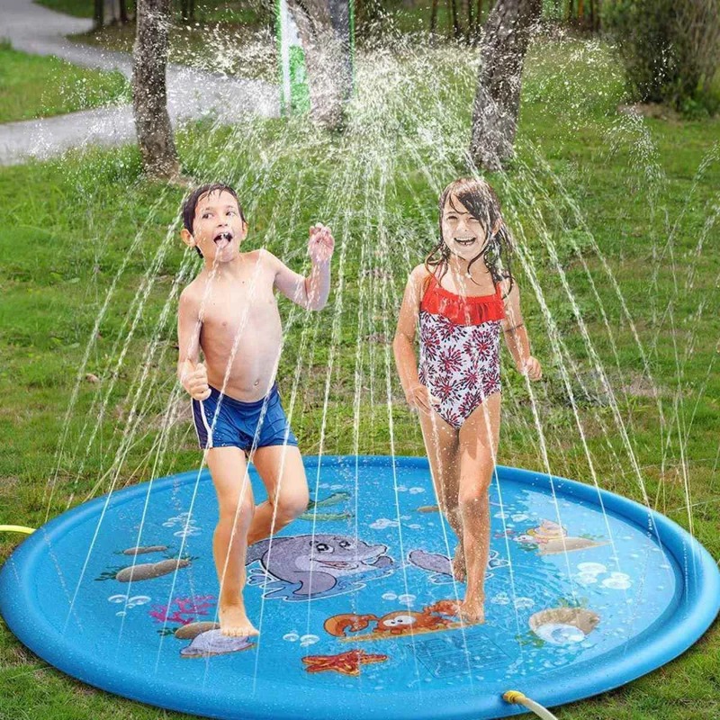 Kids Yard Toys - 水スプラッシュプール子供屋外面白いおもちゃ子供インフレータブルラウンドスプリンクラーマット庭水スプレーパッド