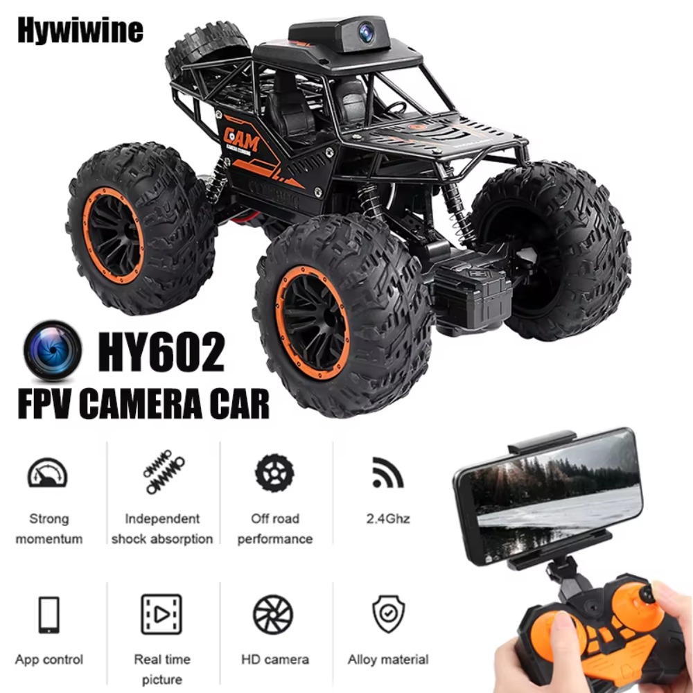 Kids Toys Under 50 - HDカメラ搭載、FPV、Wi-Fi機能付き、リモコン操作でスタントを楽しめる1:18スケールの2.4G SUVラジコンカー。子供向けのクライミングおもちゃ。