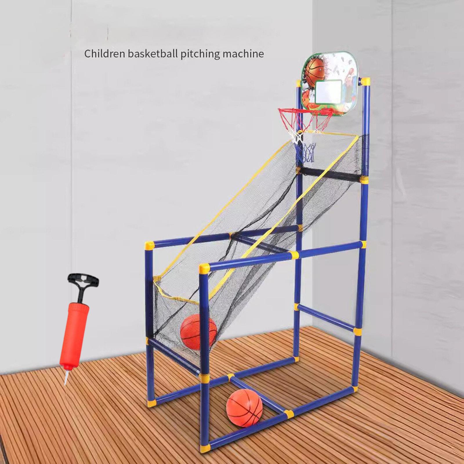 Kids Yard Toys - 子供向けのポータブルバスケットボールゲーム。空気を入れて膨らませるボールと高さ調節可能なスタンドが付属。屋内・屋外で使用でき、家族のパーティーや庭での遊びに最適。