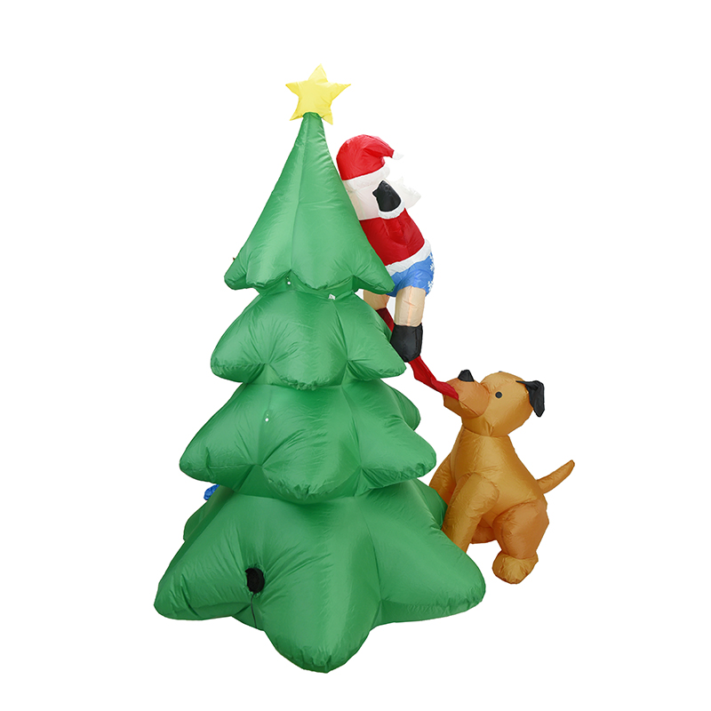 6.5フィートのクリスマス用インフレータブルサンタ（犬付き） - Kids Yard Toys のレビューと価格