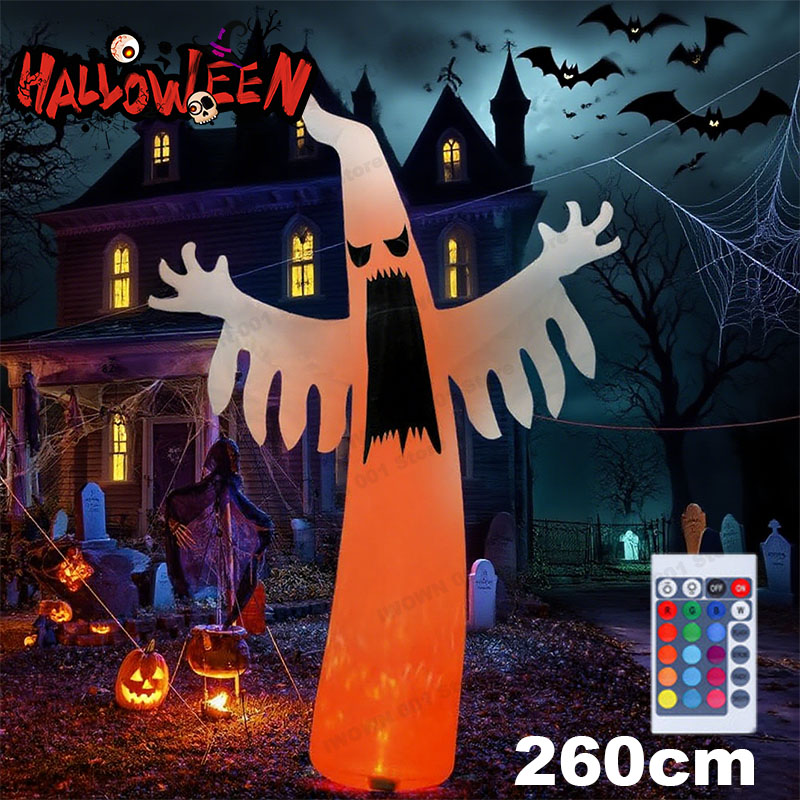 ハロウィンインフレータブル怖いゴースト LED ライト付き子 - Kids Yard Toys のレビューと価格
