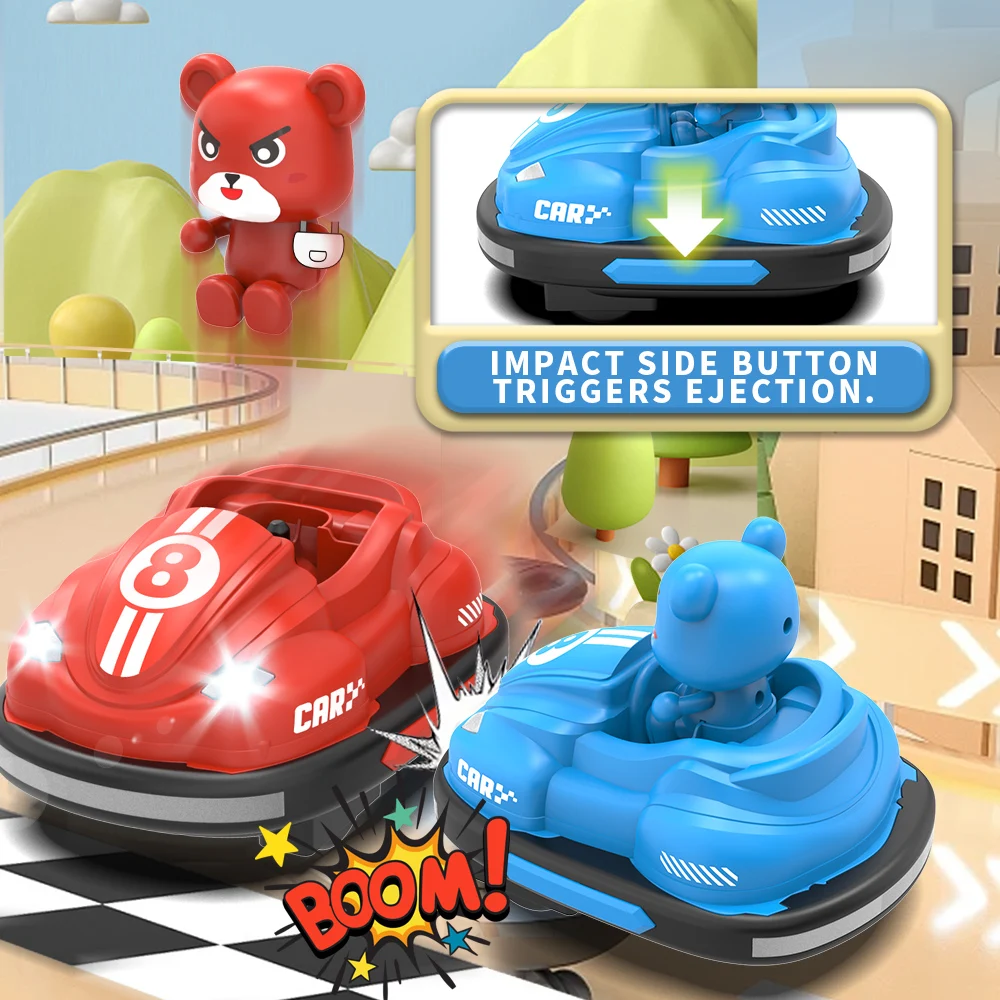 2.4G RCバンパーバトルカー。LEDライトと音楽機能付き - Kids Toys Under 50 のレビューと価格