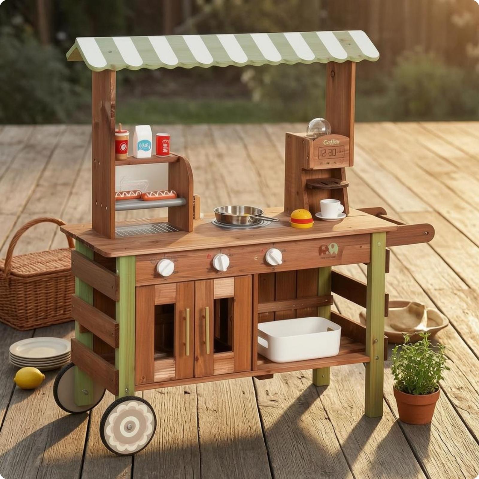 子供向けのおもちゃセット。ごっこ遊びができるキッチン、マーケ - Kids Toys Kitchen Set のレビューと価格