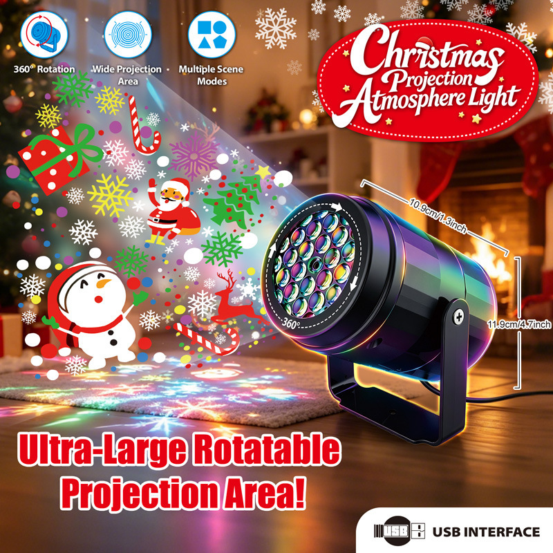ハロウィン クリスマス LED プロジェクターライト 360 - Kids Yard Toys のレビューと価格