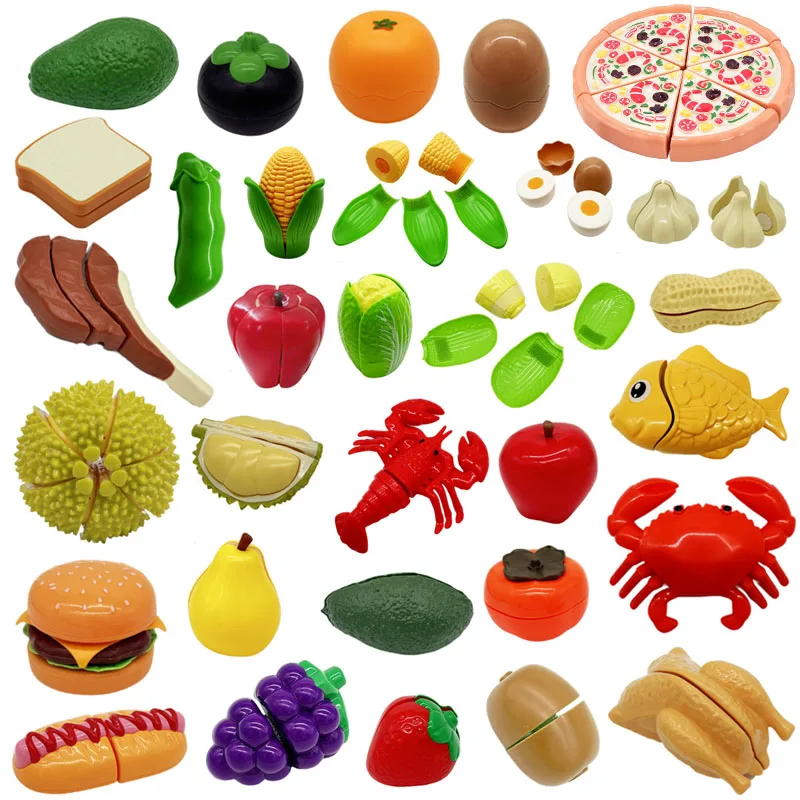 子供のためのモンテッソーリハウスゲーム,果物,ピタヤ,野菜, - Kids Toys Kitchen Set のレビューと価格