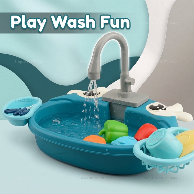 幼児用インタラクティブ水遊びシンクおもちゃ電動流水ごっこ遊び - Kids Toys Kitchen Set のレビューと価格