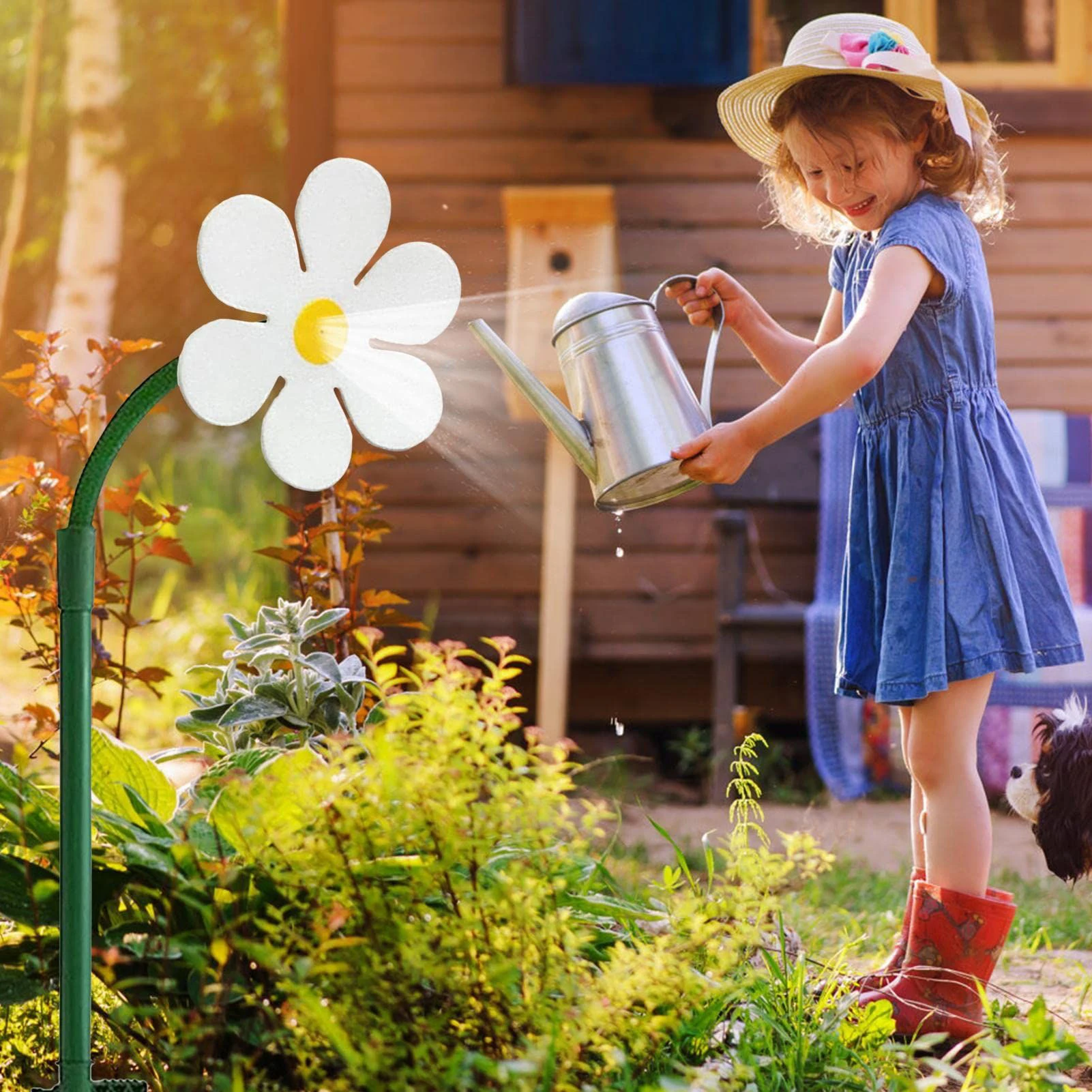 ひまわり型の揺れる散水器 ガーデン360用 °   揺動回転 - Kids Yard Toys のレビューと価格