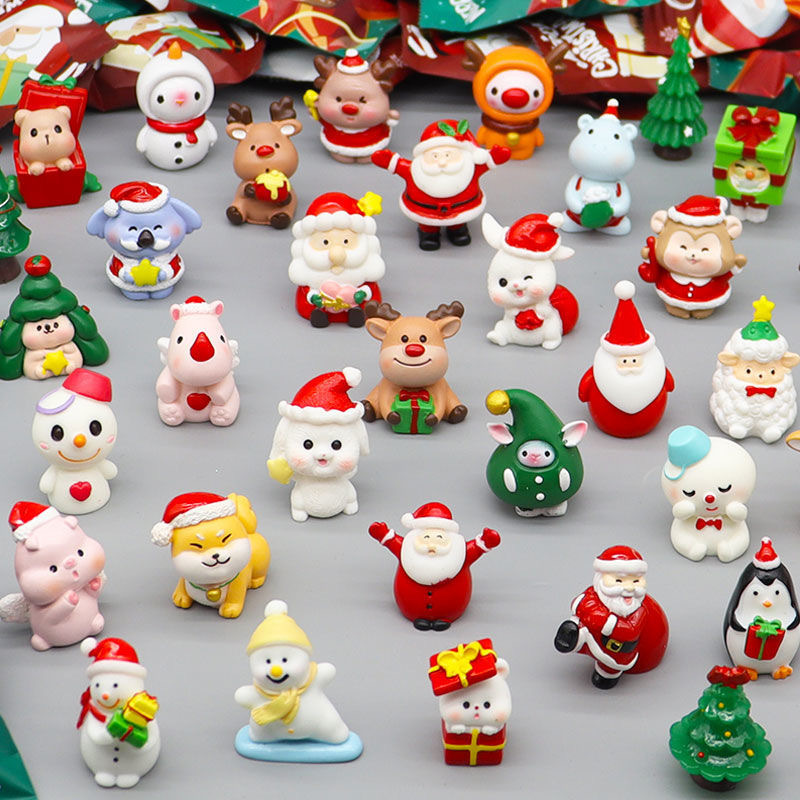 10個入りミニクリスマスブラインドバッグおもちゃ樹脂製サンタ - Kids Toys Xmas のレビューと価格