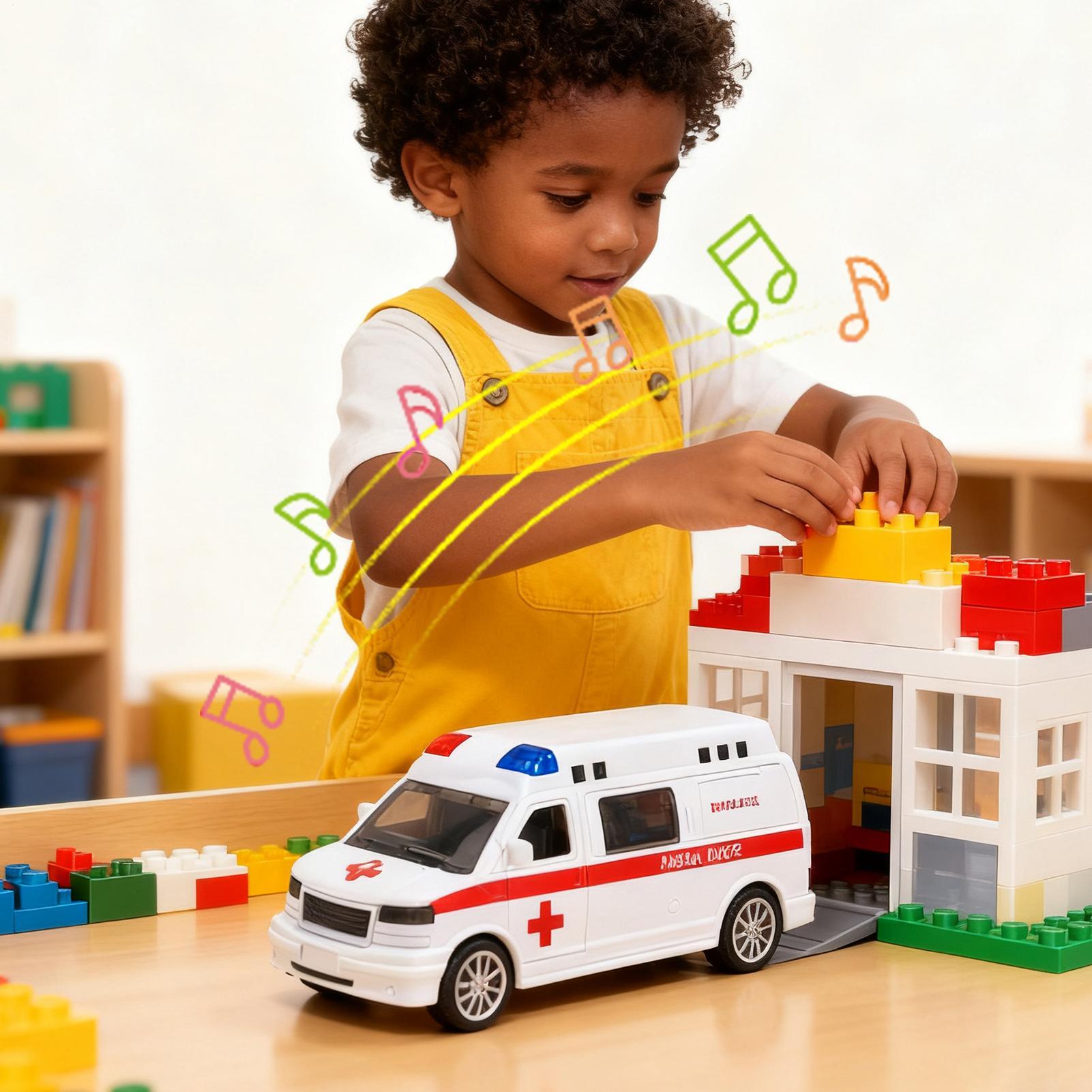 おもちゃの車 リアルな慣性車両 ライトアップ 子供用救急車の - Kids Yard Toys のレビューと価格